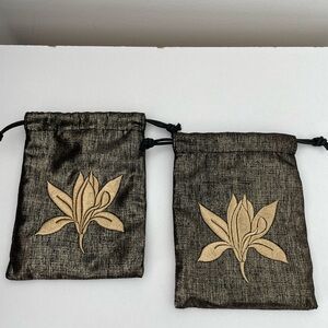 Chanel duo set of black and gold Sublimage soft pouches. New never used!